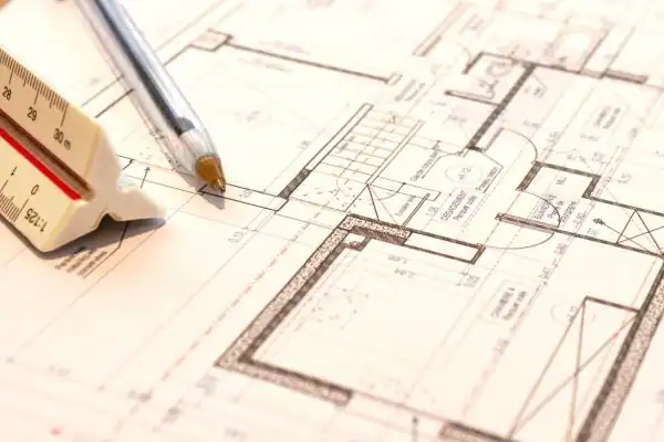 Image of architect Leatherhead drawings